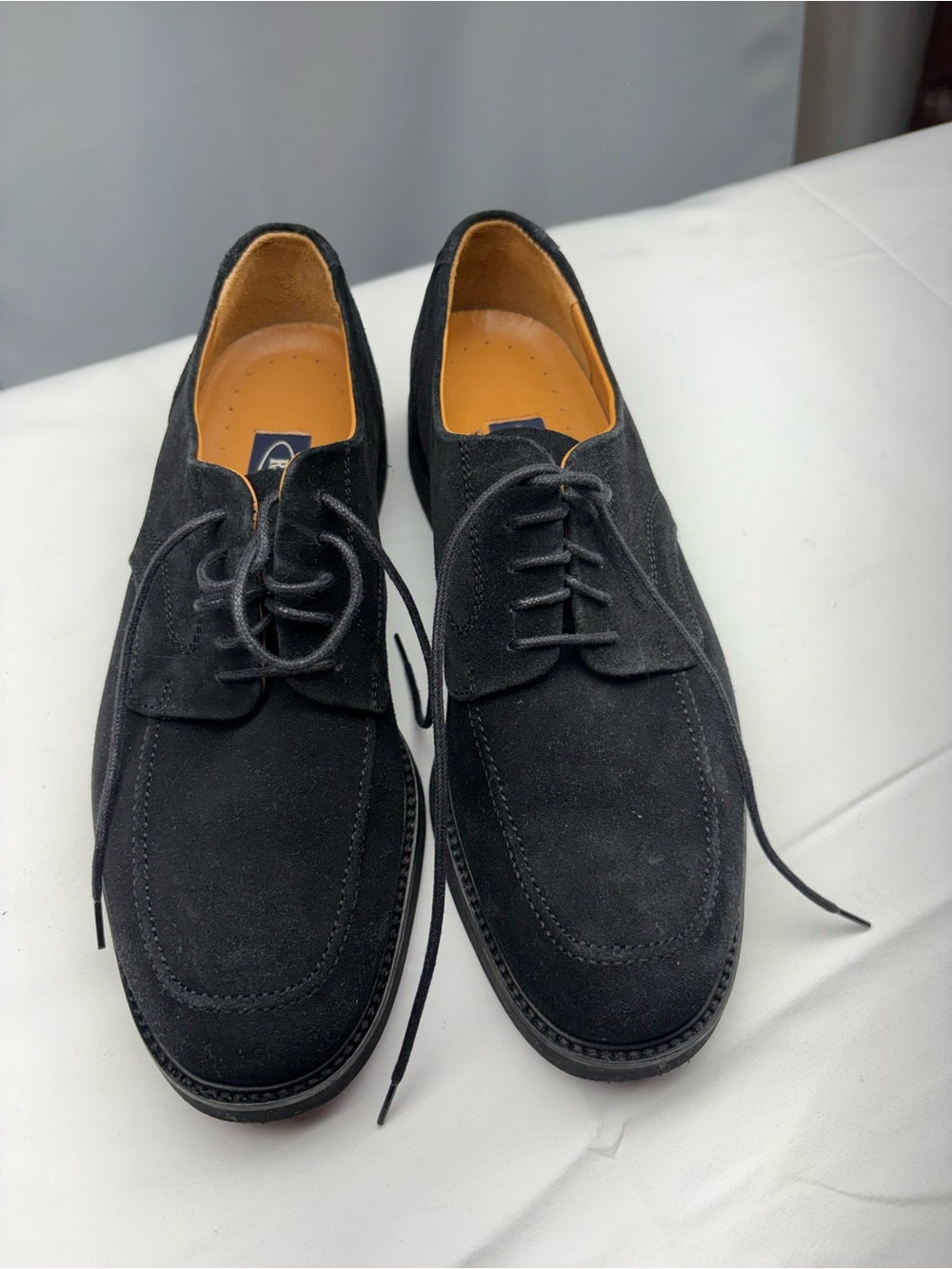Rockport Black Suede Derby Lace-Up Shoes